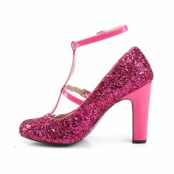 Pleaser Pink Label QUEEN-01 - H. Pink Glitter-Pat 9 Pleaser Pink Label QUEEN-01 - H. Pink Glitter-Pat