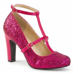 Pleaser Pink Label QUEEN-01 - H. Pink Glitter-Pat