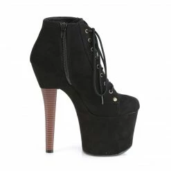 Pleaser Exotic Dancing RADIANT-1005 - Blk Faux Suede/Blk Faux Suede