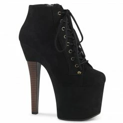 Pleaser Exotic Dancing RADIANT-1005 - Blk Faux Suede/Blk Faux Suede