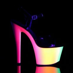 Pleaser RAINBOW-309UV - Blk Pat/Neon Multi