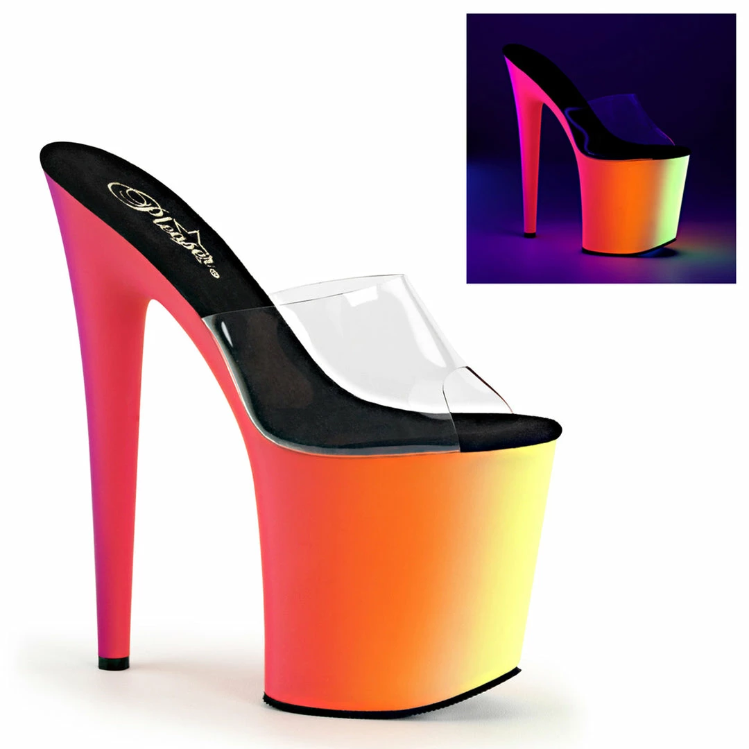 Pleaser RAINBOW-801UV - Clr/Neon Multi Exotic Dancing 3 Pleaser RAINBOW-801UV - Clr/Neon Multi Exotic Dancing