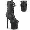 Pleaser Exotic Dancing RAPTURE-1047 - Blk Faux Leather/Blk Matte