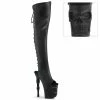 Pleaser RAPTURE-3019 - Blk Faux Leather/Blk Matte