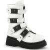 Demonia RENEGADE-55 - Wht Vegan Leather Punk & Goth