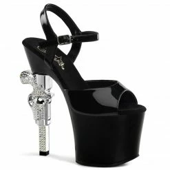 Pleaser Exotic Dancing REVOLVER-709 - Blk/Blk