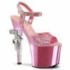 Pleaser REVOLVER-709G - B. Pink Multi Gltr/B. Pink Chrome