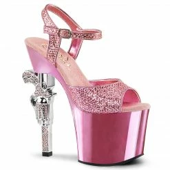 Pleaser REVOLVER-709G - B. Pink Multi Gltr/B. Pink Chrome