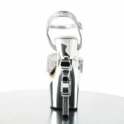 Pleaser Exotic Dancing REVOLVER-709G - Slv Multi Gltr/Slv Chrome