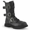 Demonia RIOT-12BK - Blk Vegan Leather Punk & Goth