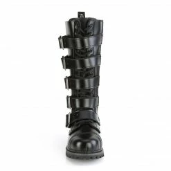 Demonia Punk & Goth RIOT-18BK - Blk Leather