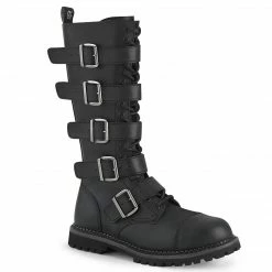 Demonia RIOT-18BK - Blk Vegan Leather Punk & Goth
