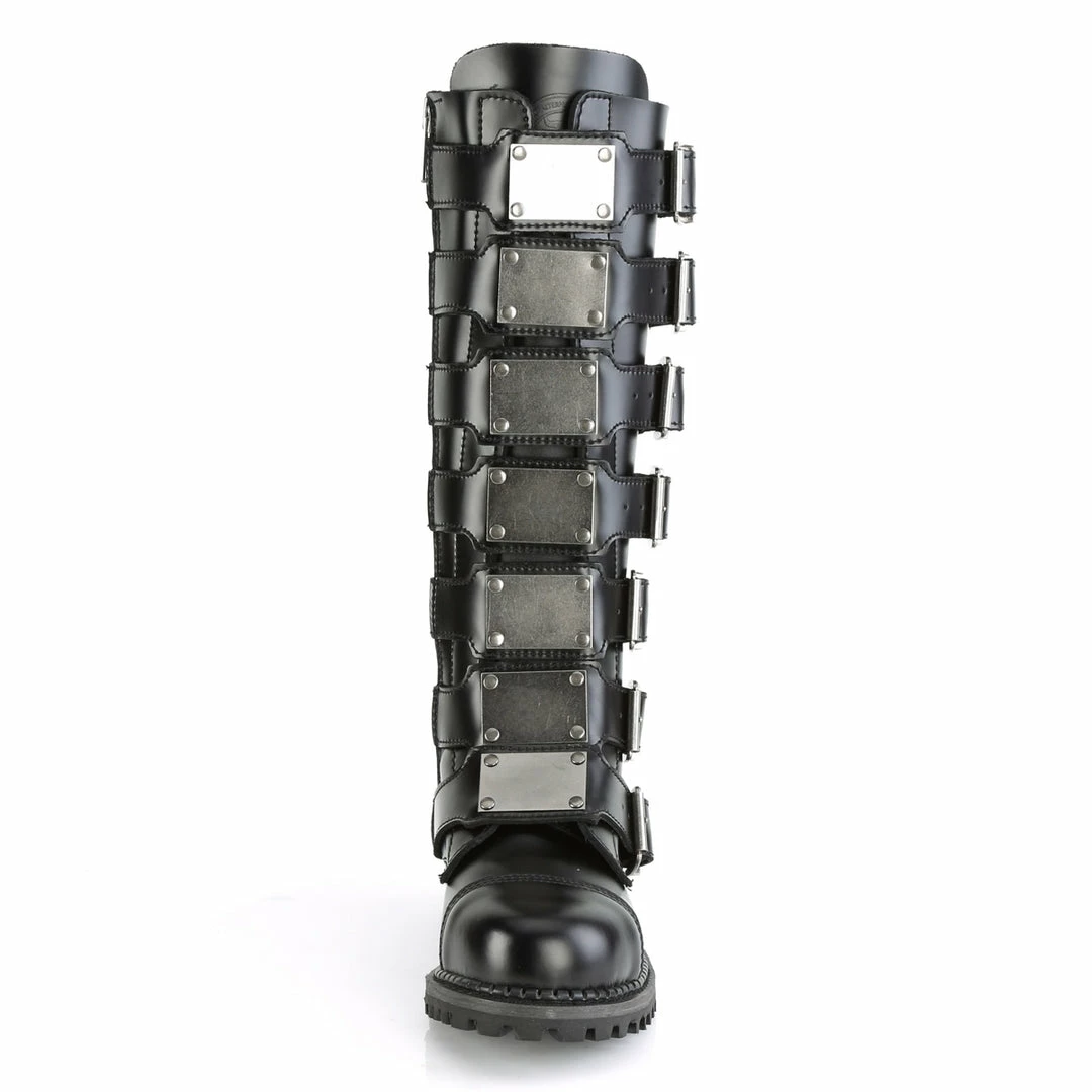Demonia Punk & Goth RIOT-21MP - Blk Leather 4 Demonia Punk & Goth RIOT-21MP - Blk Leather