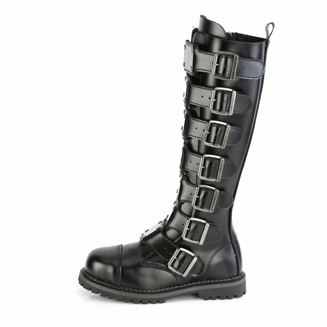 Demonia Punk & Goth RIOT-21MP - Blk Leather 5 Demonia Punk & Goth RIOT-21MP - Blk Leather