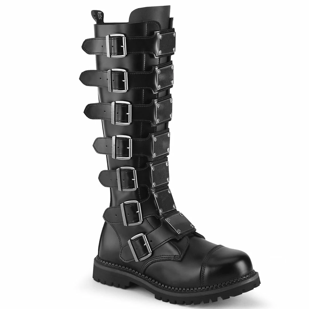 Demonia Punk & Goth RIOT-21MP - Blk Leather 3 Demonia Punk & Goth RIOT-21MP - Blk Leather