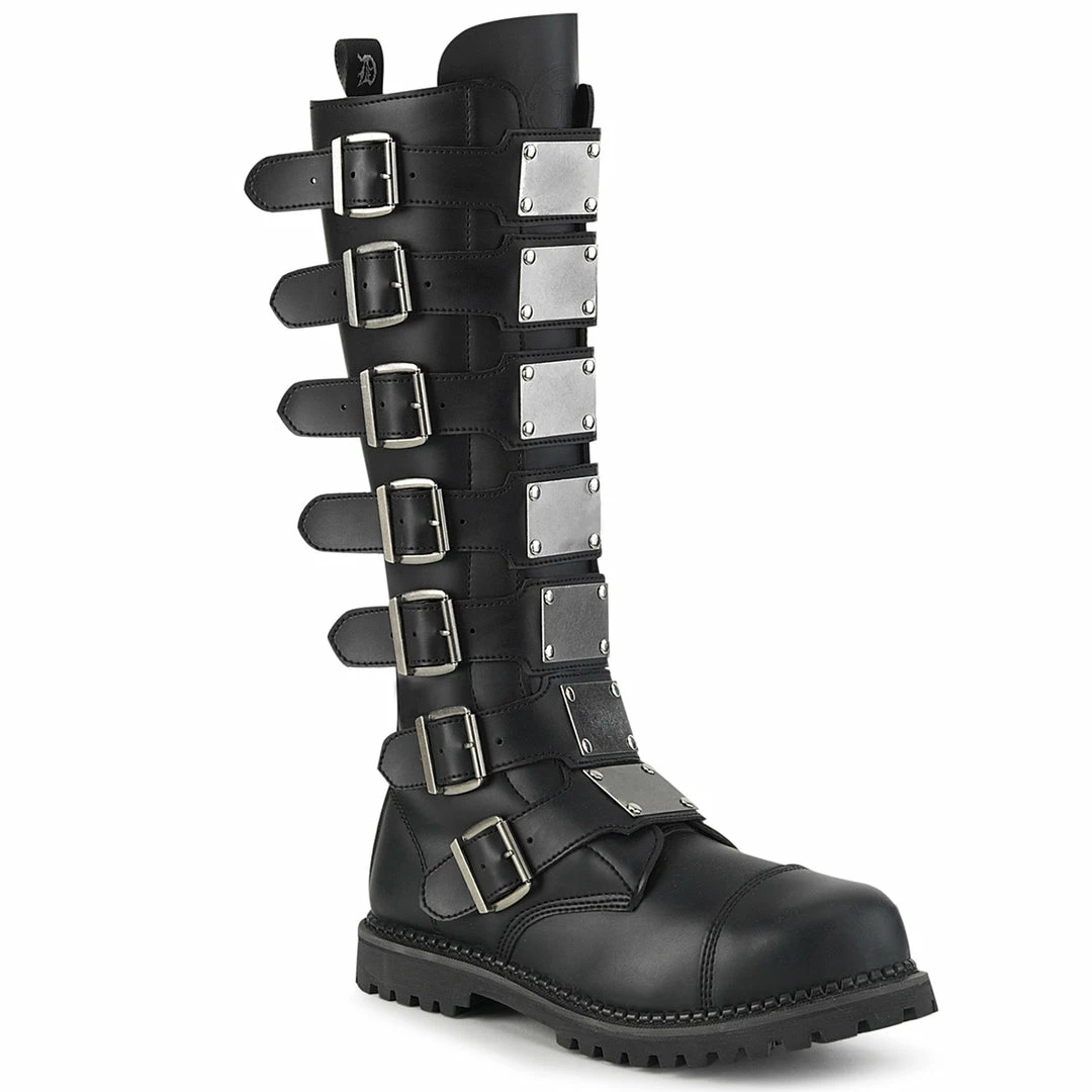 Demonia Punk & Goth RIOT-21MP - Blk Vegan Leather 3 Demonia Punk & Goth RIOT-21MP - Blk Vegan Leather