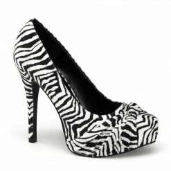 Pin Up Couture Vintage & Retro SAFARI-06 - Blk-Wht Zebra Print Velvet