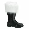 Funtasma Costume & Theme SANTA-100 - Blk Pu-Wht Faux Fur