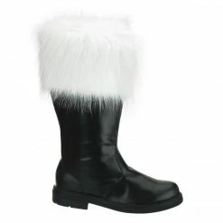 Funtasma Costume & Theme SANTA-100 - Blk Pu-Wht Faux Fur