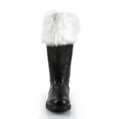 Funtasma Costume & Theme SANTA-106WC - Blk Pu-Wht Faux Fur