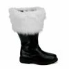 Funtasma Costume & Theme SANTA-106WC - Blk Pu-Wht Faux Fur