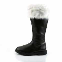 Funtasma SANTA-108 - Blk Pu-Wht Faux Fur