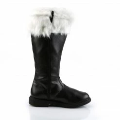 Funtasma SANTA-108 - Blk Pu-Wht Faux Fur