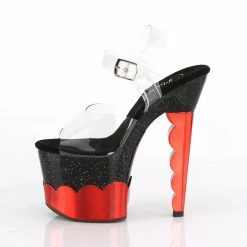 Pleaser SCALLOP-708-2HGM - Clr/Blk-Red Hologram 9 Pleaser SCALLOP-708-2HGM - Clr/Blk-Red Hologram