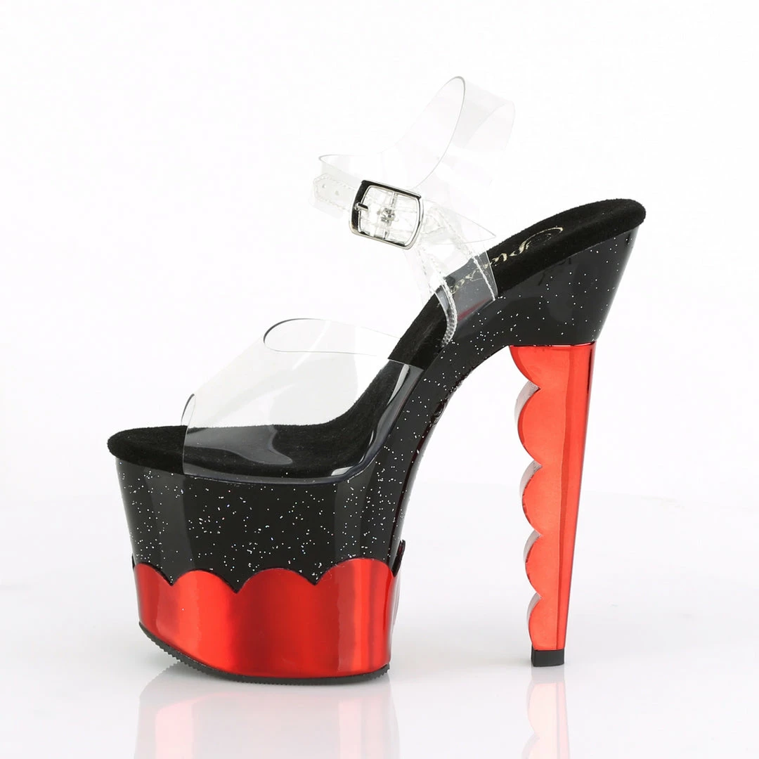 Pleaser SCALLOP-708-2HGM - Clr/Blk-Red Hologram 5 Pleaser SCALLOP-708-2HGM - Clr/Blk-Red Hologram