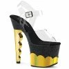 Pleaser SCALLOP-708-2HGM - Clr/Blk-Gold Hologram 1 Pleaser SCALLOP-708-2HGM - Clr/Blk-Gold Hologram