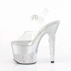 Pleaser Exotic Dancing SCALLOP-708-2RS - Clr/Slv-AB RS 9 Pleaser Exotic Dancing SCALLOP-708-2RS - Clr/Slv-AB RS