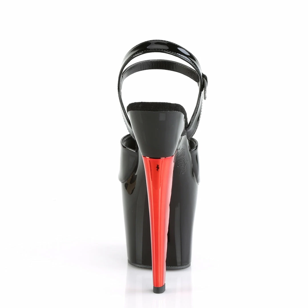 Pleaser SCALLOP-709CH - Blk Pat/Blk-Red Chrome 6 Pleaser SCALLOP-709CH - Blk Pat/Blk-Red Chrome