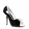 Pleaser SEDUCE-216 - Black/White Patent