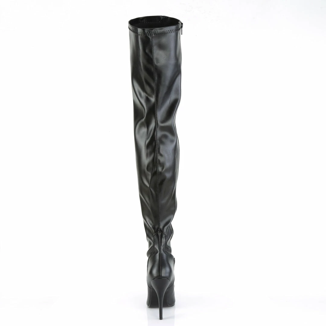 Pleaser SEDUCE-3000 - Blk Str Faux Leather 6 Pleaser SEDUCE-3000 - Blk Str Faux Leather