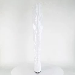 Pleaser Drag Queen SEDUCE-3000 - Wht Str Pat