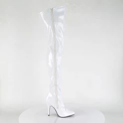 Pleaser Drag Queen SEDUCE-3000 - Wht Str Pat