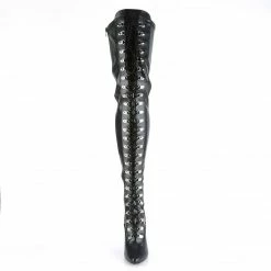 Pleaser SEDUCE-3024 - Blk Str Faux Leather