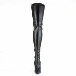 Pleaser SEDUCE-3063 - Blk Str Faux Leather