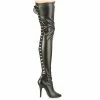 Pleaser SEDUCE-3063 - Blk Str Faux Leather 1 Pleaser SEDUCE-3063 - Blk Str Faux Leather