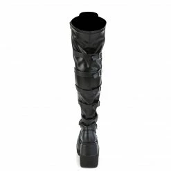 Demonia Punk & Goth SHAKER-350 - Blk Veagn Leather-Stretch