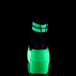 Demonia Punk & Goth SHAKER-52 - Blk Pat-UV Neon Green