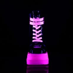 Demonia Punk & Goth SHAKER-52 - Blk Pat-UV Neon Pink