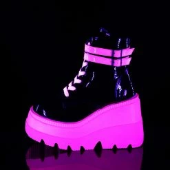 Demonia Punk & Goth SHAKER-52 - Blk Pat-UV Neon Pink 9 Demonia Punk & Goth SHAKER-52 - Blk Pat-UV Neon Pink