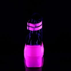 Demonia Punk & Goth SHAKER-52 - Blk Pat-UV Neon Pink 10 Demonia Punk & Goth SHAKER-52 - Blk Pat-UV Neon Pink