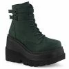 Demonia SHAKER-52 - Emerald Vegan Suede Punk & Goth