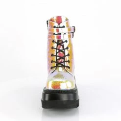 Demonia SHAKER-52 - Pink Shifting Glitter Vegan Leather