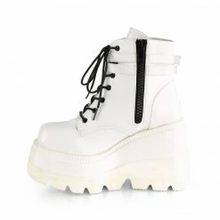 Demonia SHAKER-52 - Wht Vegan Leather