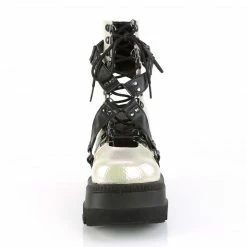 Demonia SHAKER-56 - Green-Blk Vegan Leather Punk & Goth