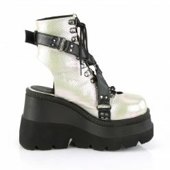 Demonia SHAKER-56 - Green-Blk Vegan Leather Punk & Goth