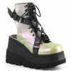 Demonia SHAKER-56 - Green-Blk Vegan Leather Punk & Goth